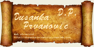 Dušanka Prvanović vizit kartica